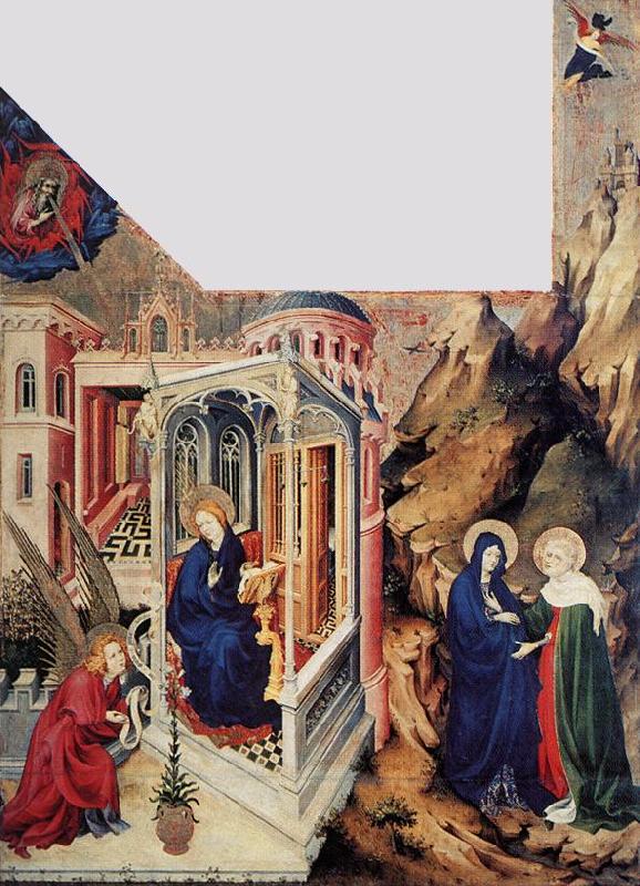 BROEDERLAM, Melchior The Annunciation and the Visitation d china oil painting image